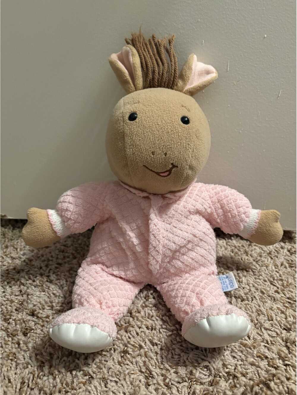 Vintage 1997 Pink Baby Kate Plush Doll Marc Brown Arthur TV Animated PBS 14”